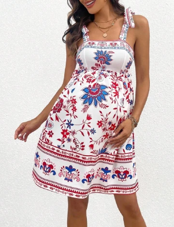 Rochie scurta SHEIN Maternity, alb Alb