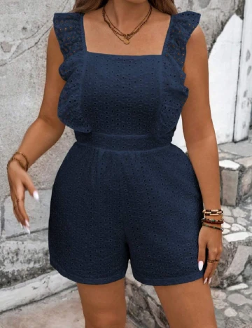 Salopeta SHEIN CURVE, bleumarin
