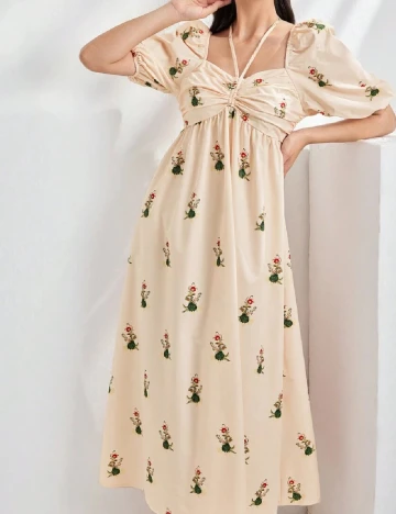 Rochie lunga SHEIN, crem
