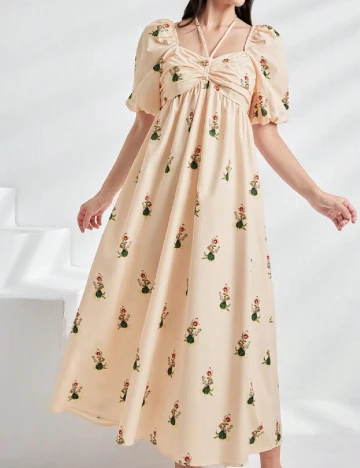 Rochie lunga SHEIN, crem