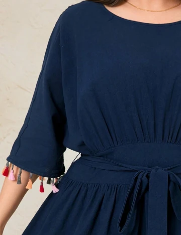 Rochie lunga SHEIN CURVE, bleumarin