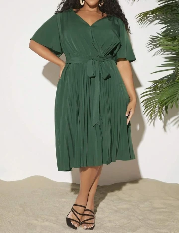 Rochie medie SHEIN CURVE, verde
