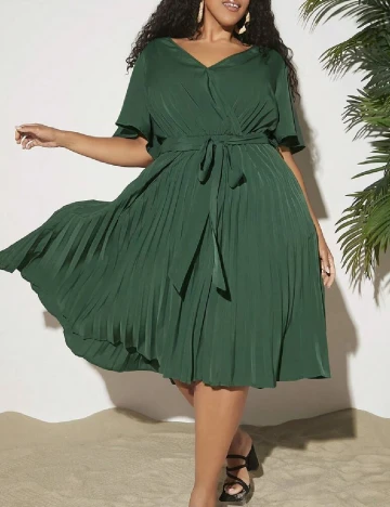 Rochie medie SHEIN CURVE, verde