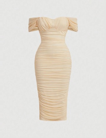 Rochie medie SHEIN, crem