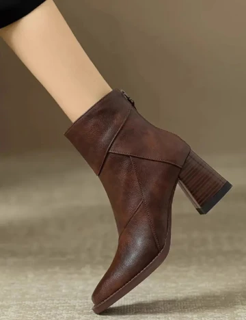 Botine SHEIN, maro