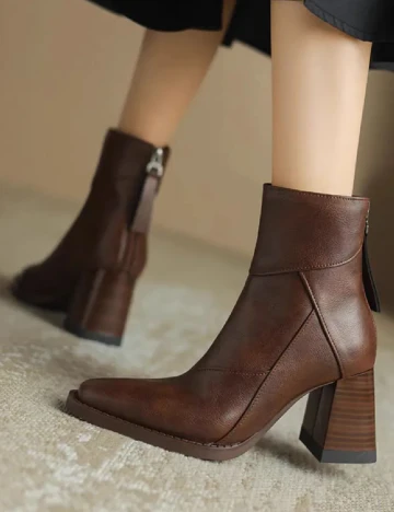 Botine SHEIN, maro