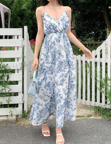 Rochie lunga Dazy, albastru