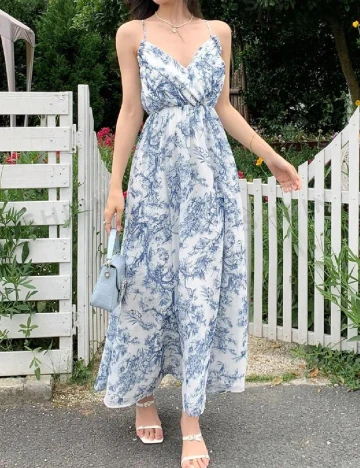 Rochie lunga Dazy, albastru