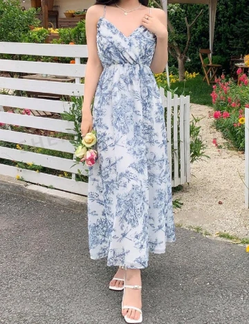Rochie lunga Dazy, albastru