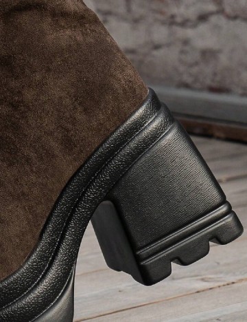 Botine SHEIN, maro