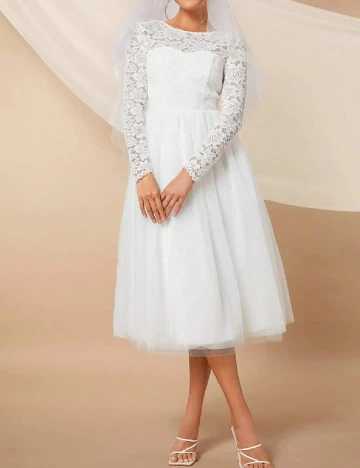 Rochie medie SHEIN, alb