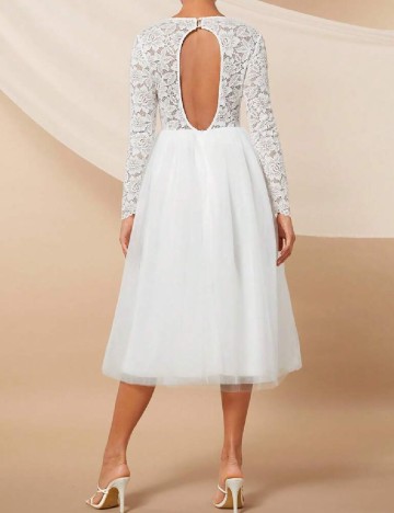 Rochie medie SHEIN, alb