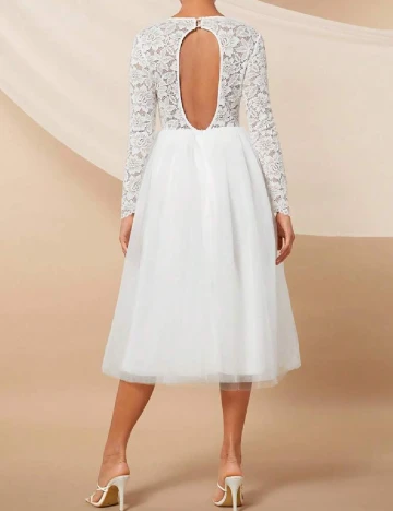 Rochie medie SHEIN, alb