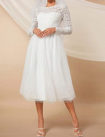 Rochie medie SHEIN, alb