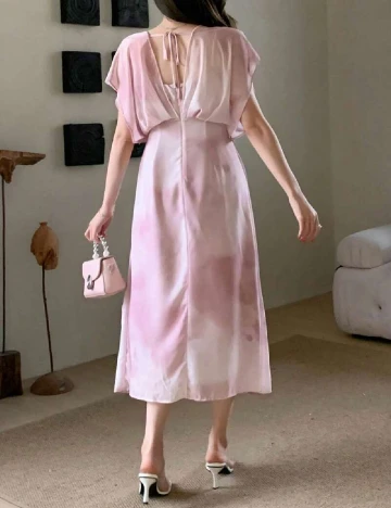 Rochie medie Dazy, roz