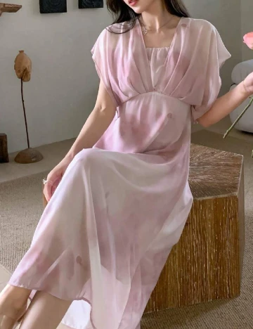 Rochie medie Dazy, roz
