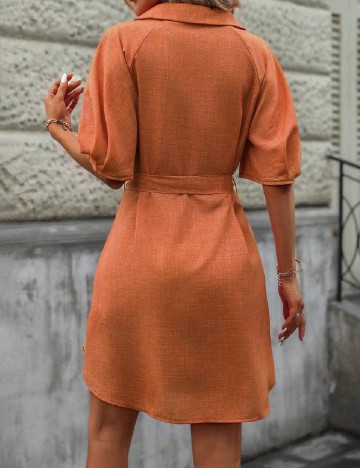 Rochie scurta SHEIN, portocaliu