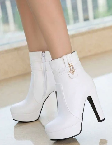 Botine SHEIN, alb