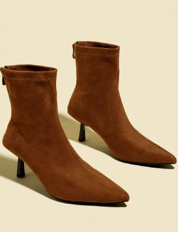 Botine SHEIN, maro