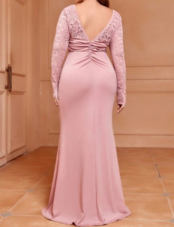 Rochie lunga SHEIN CURVE, roz pudra