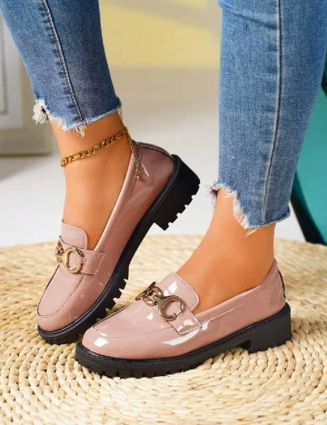 Mocasini SHEIN, roz pudra Roz