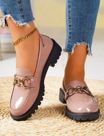 Mocasini SHEIN, roz pudra Roz