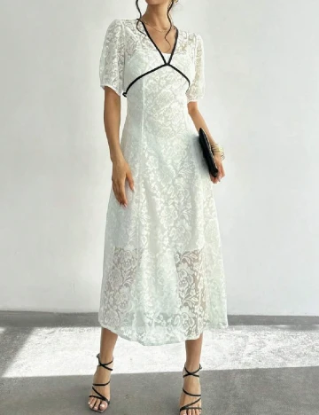 Rochie medie SHEIN, alb