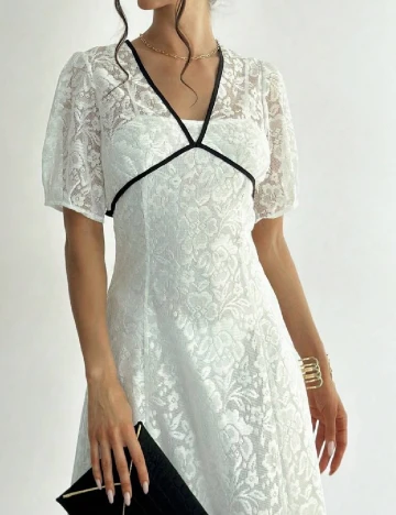 Rochie medie SHEIN, alb