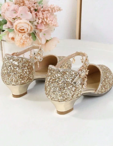 Pantofi Shein Kids, auriu