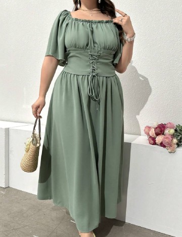 
						Rochie lunga SHEIN CURVE, verde