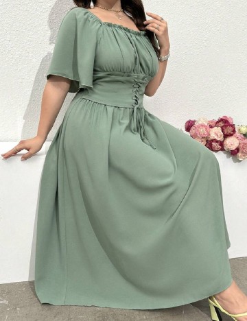 Rochie lunga SHEIN CURVE, verde