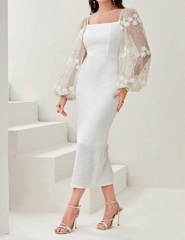 Rochie medie SHEIN, alb