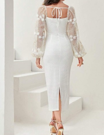 Rochie medie SHEIN, alb
