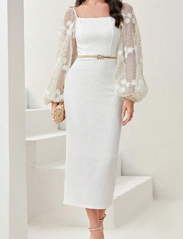 Rochie medie SHEIN, alb