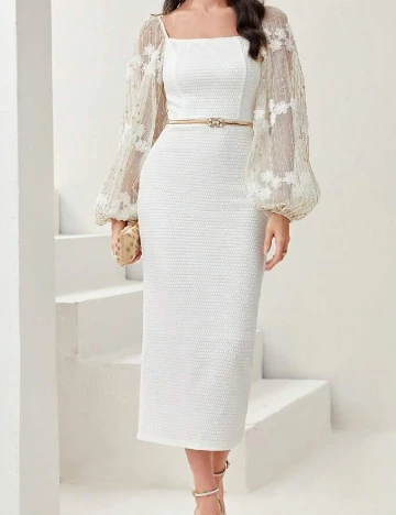 Rochie medie SHEIN, alb