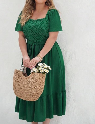 Rochie medie SHEIN CURVE, verde