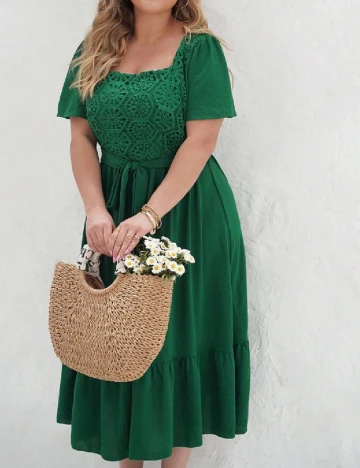 Rochie medie SHEIN CURVE, verde