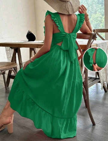 Rochie medie SHEIN Maternity, verde