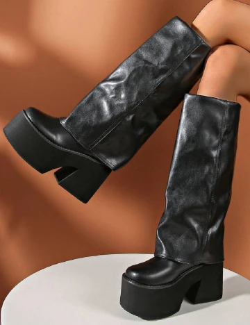 Cizme SHEIN, negru Negru