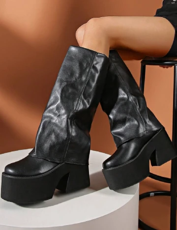 Cizme SHEIN, negru Negru