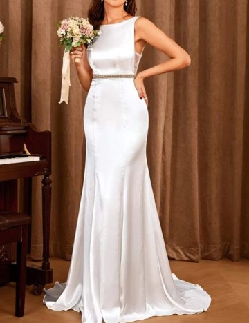 
						Rochie lunga UNITHORSE, alb