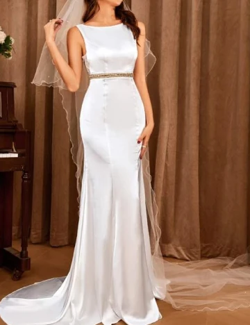 Rochie lunga UNITHORSE, alb