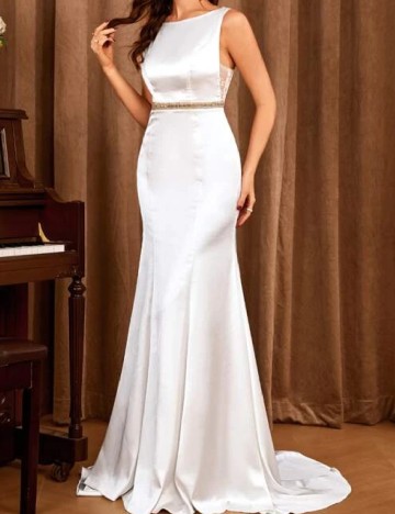Rochie lunga UNITHORSE, alb