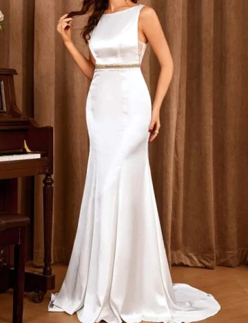 Rochie lunga UNITHORSE, alb