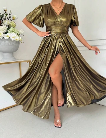 Rochie lunga SHEIN, auriu