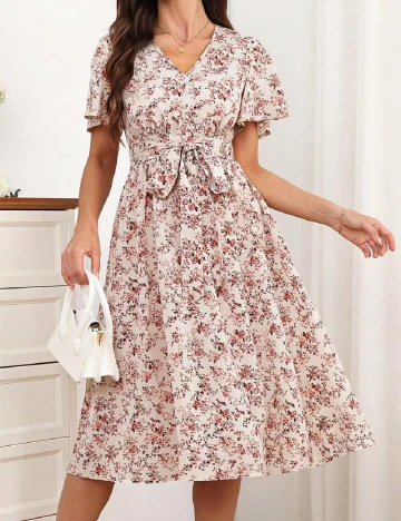 Rochie medie SHEIN, floral print