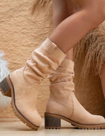 Botine SHEIN, crem