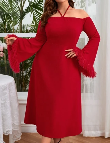 Rochie medie SHEIN CURVE, rosu