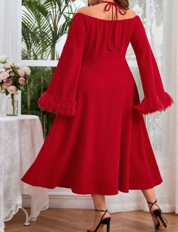 Rochie medie SHEIN CURVE, rosu
