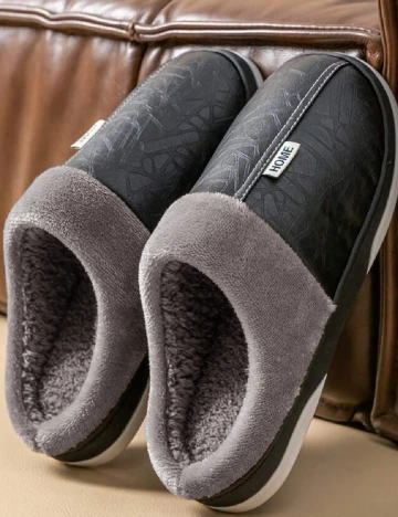 Papuci de Casa SHEIN, negru Negru